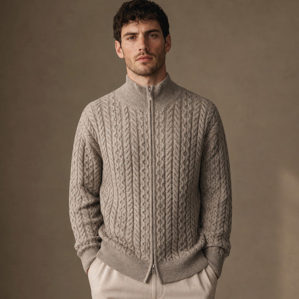 Ogilvie | Cable Knit Cardigan Full Zip