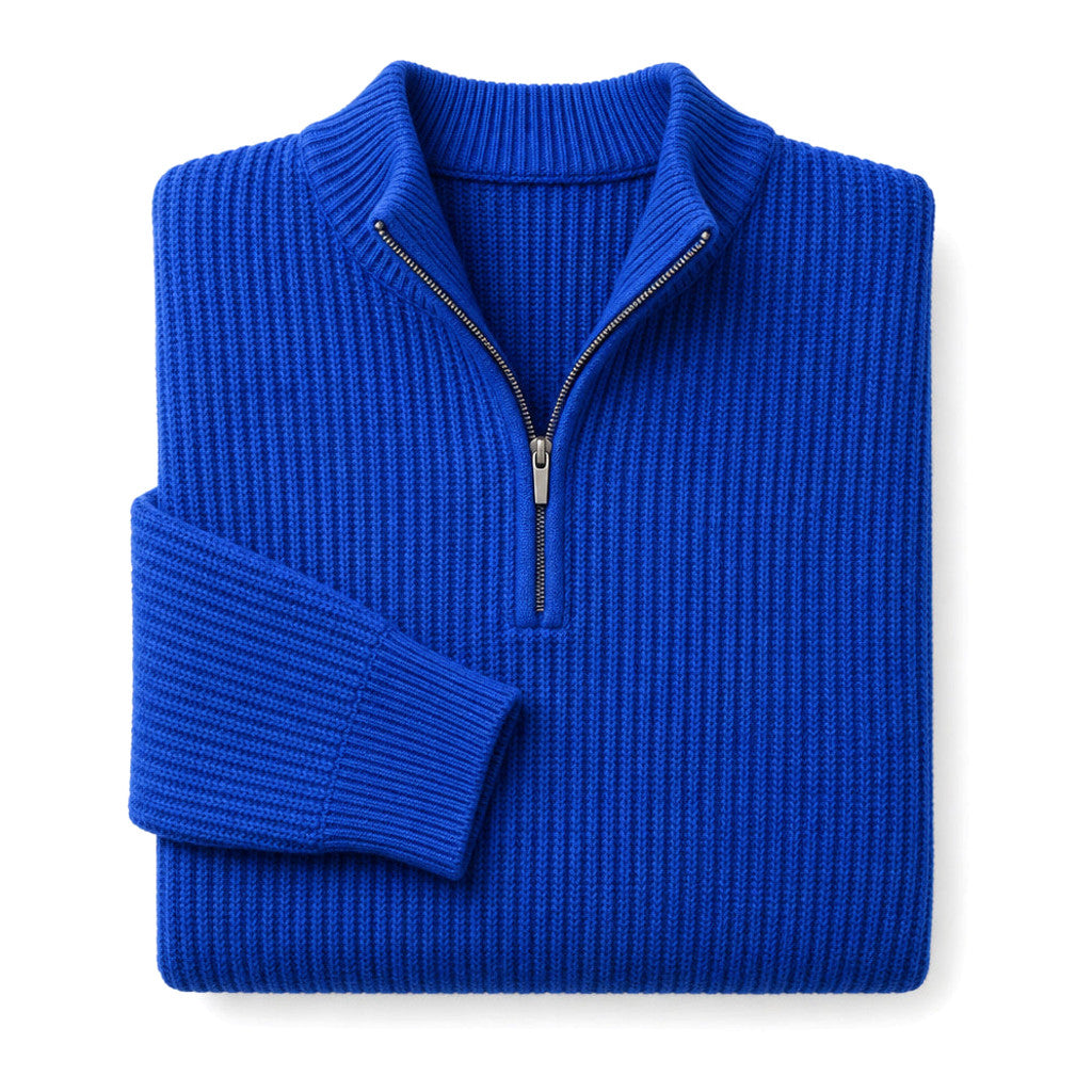 Quentin | Quarter Zip Jumper Loose Fit Crewneck