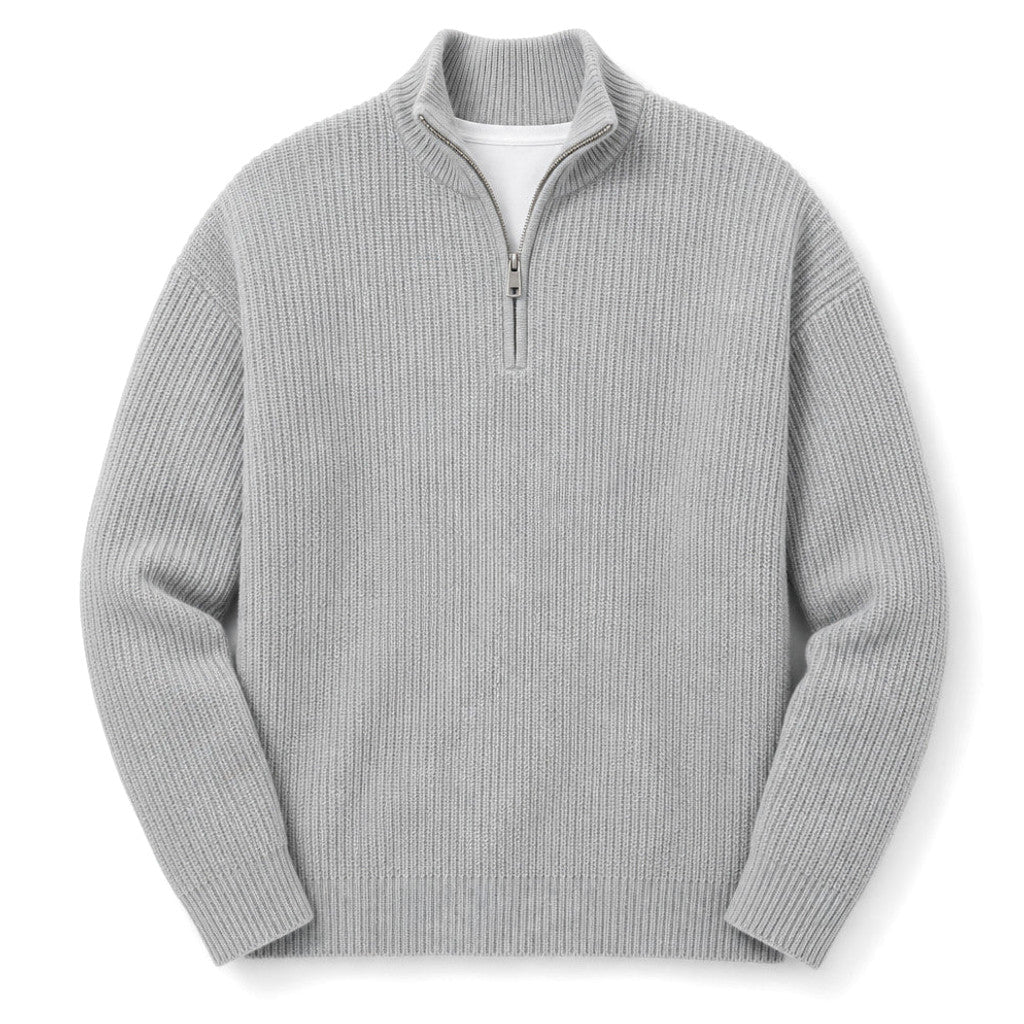 Quentin | Quarter Zip Jumper Loose Fit Crewneck