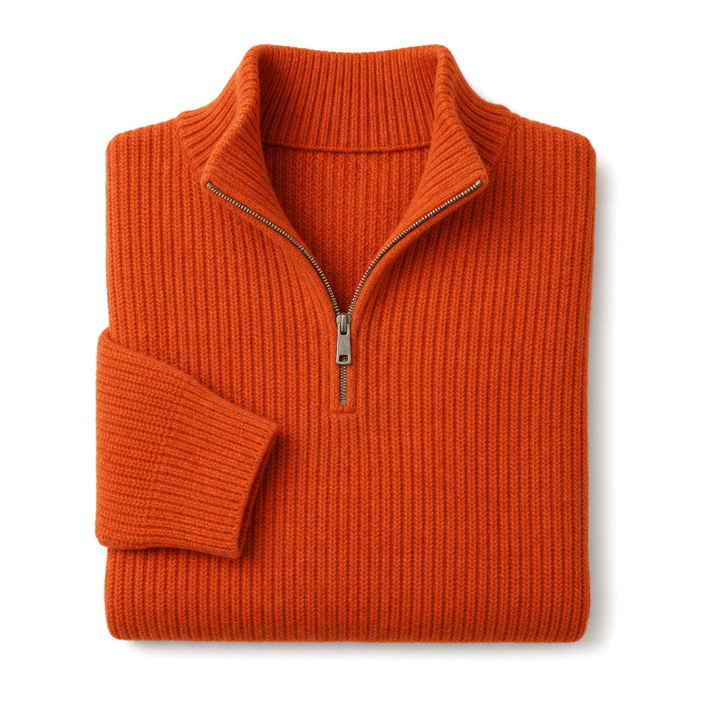 Quentin | Quarter Zip Jumper Loose Fit Crewneck