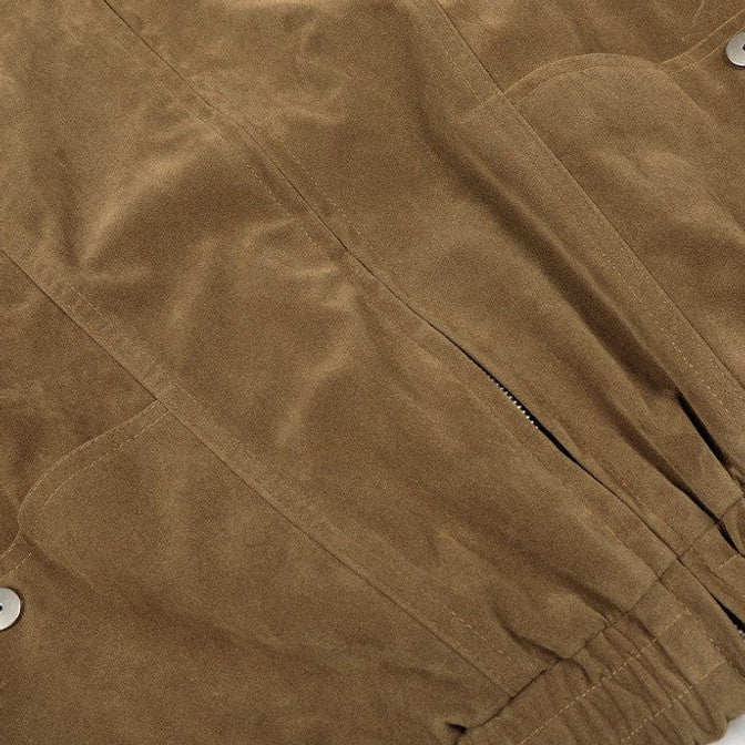Renfred | Suede Aviator Jacket Full Zip