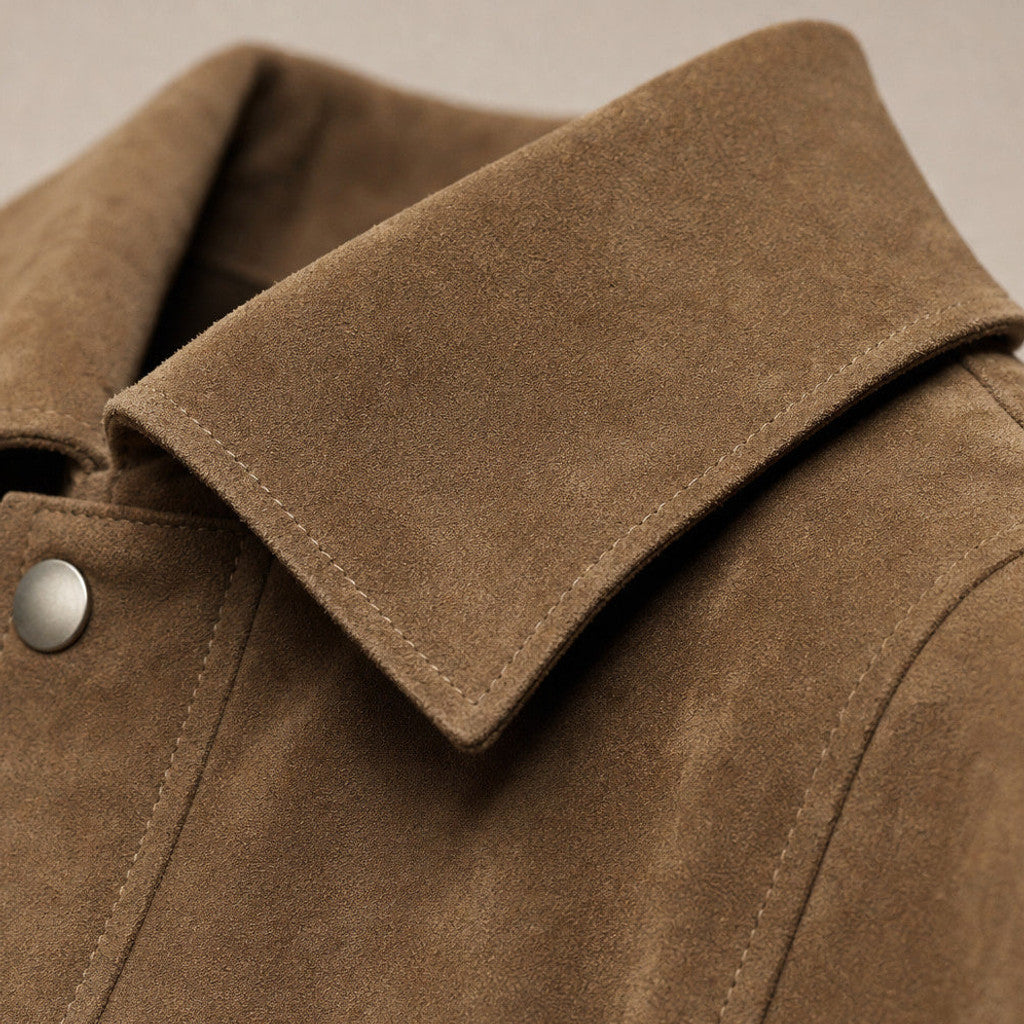 Renfred | Suede Aviator Jacket Full Zip