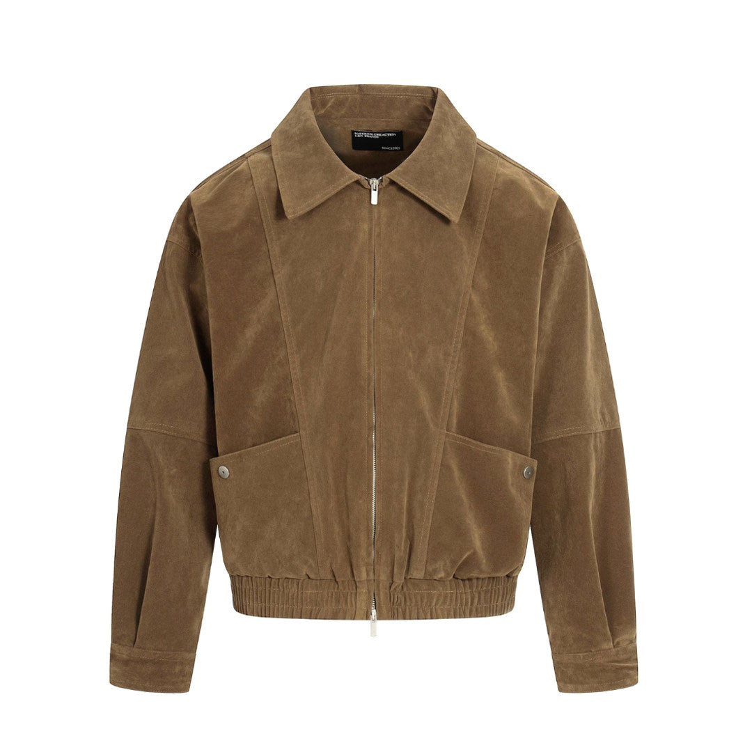 Renfred | Suede Aviator Jacket Full Zip