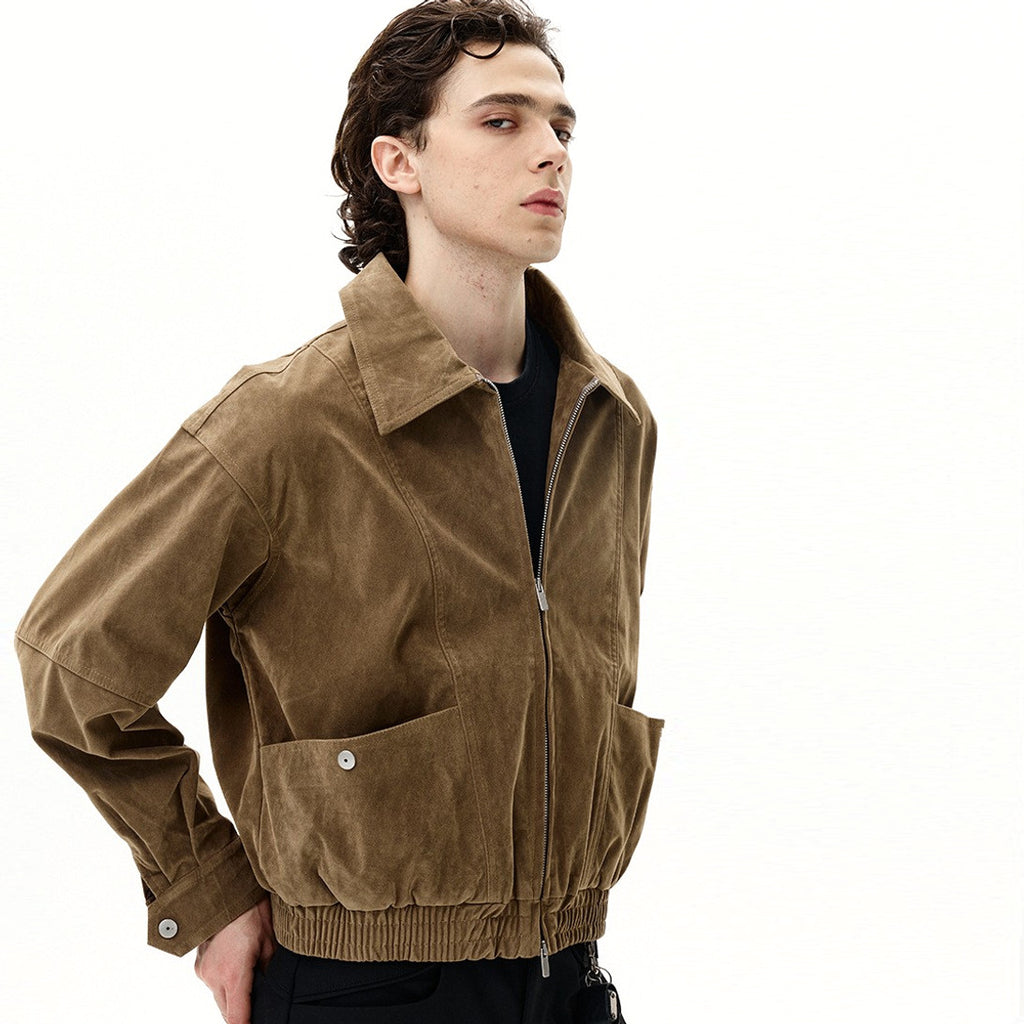 Renfred | Suede Aviator Jacket Full Zip