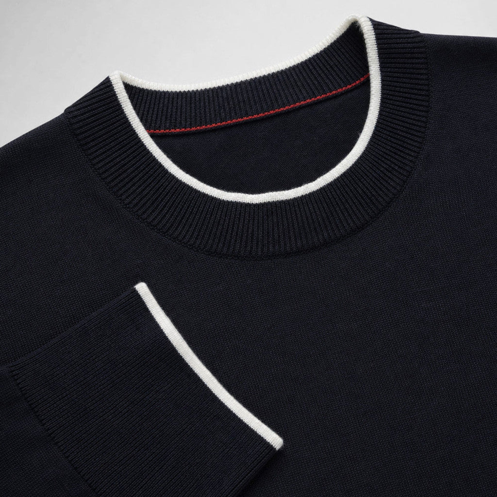Sanders | Crewneck Sweater Cotton-Silk Fine Knit – Product Photo