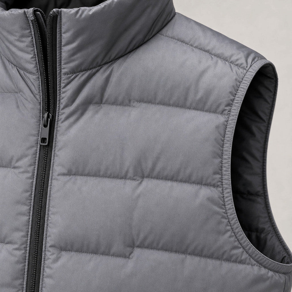 Sherwin | Puffer Vest Stand Collar Down Fill