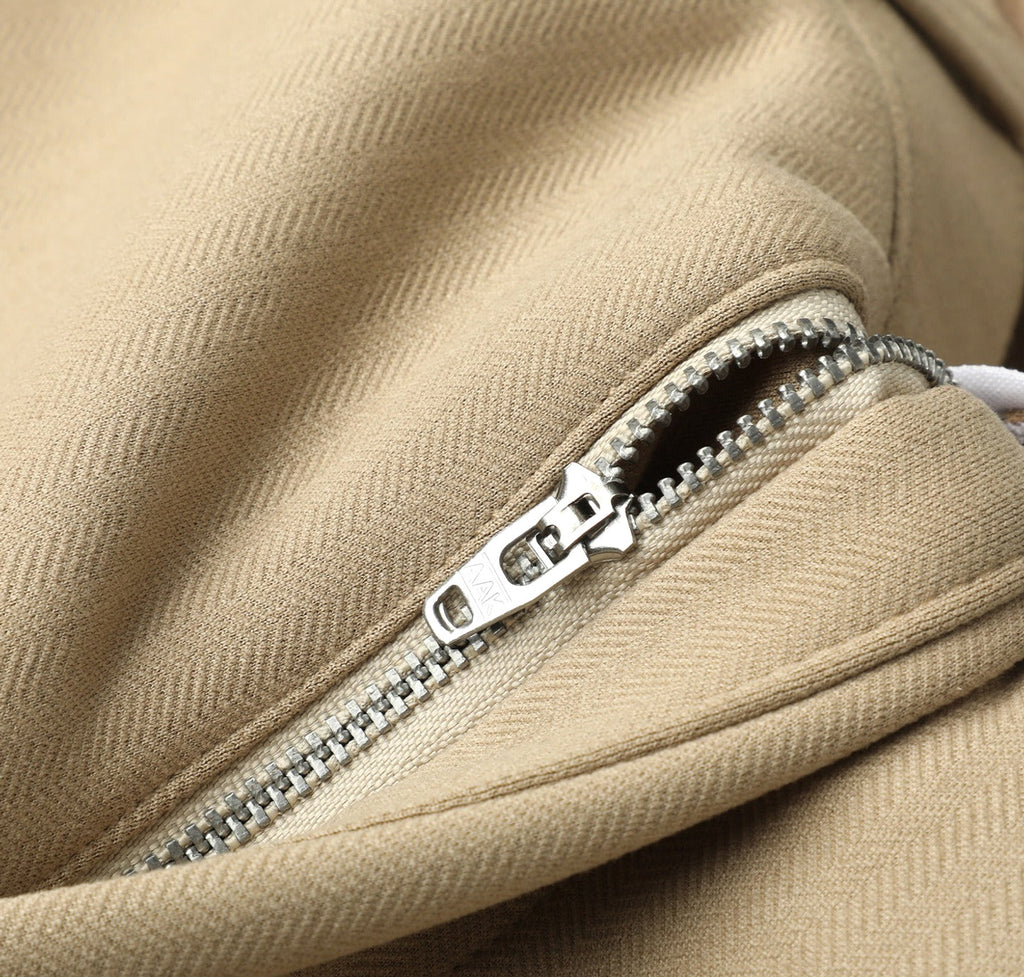 Halvex | Trouser Herringbone Tailored Tonal Crest Embroidery