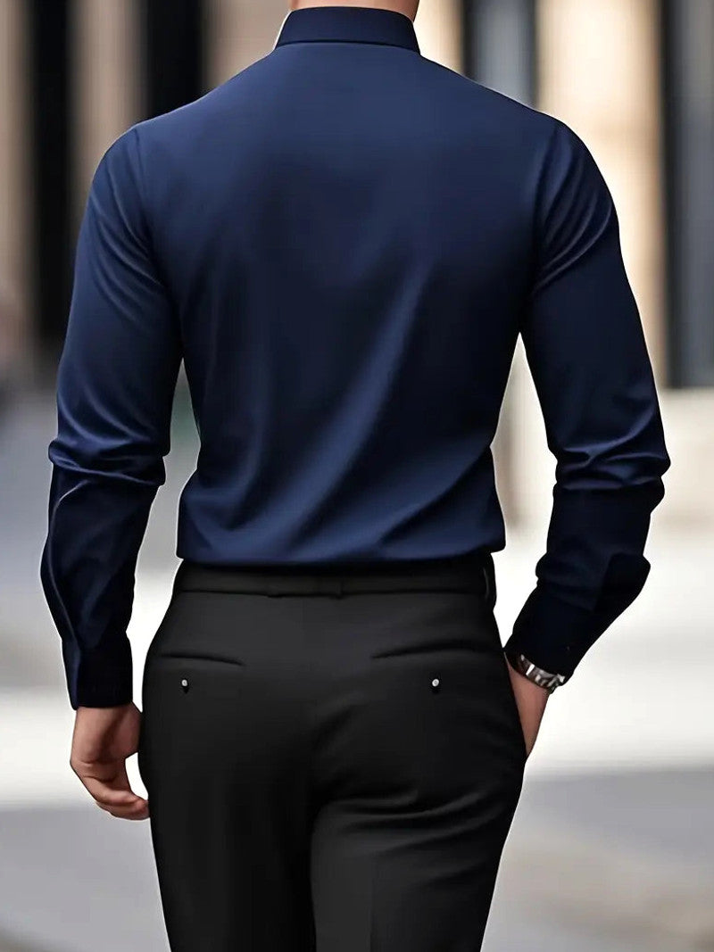 Arven | Dress Shirt Pointed Collar Long Sleeve Button-Down