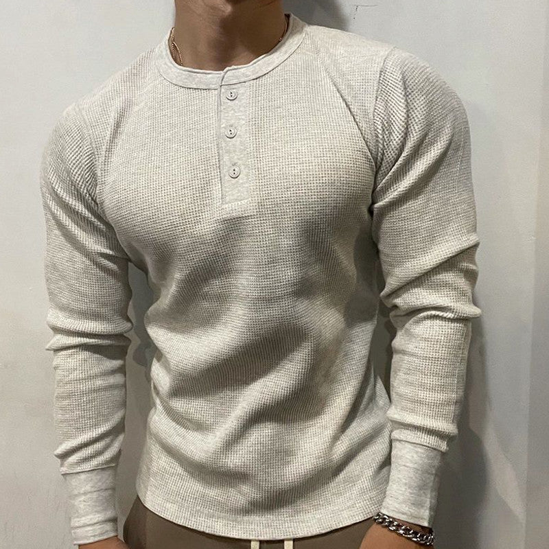 Graven | Fit Shirt Waffle Knit Henley Slim Cut