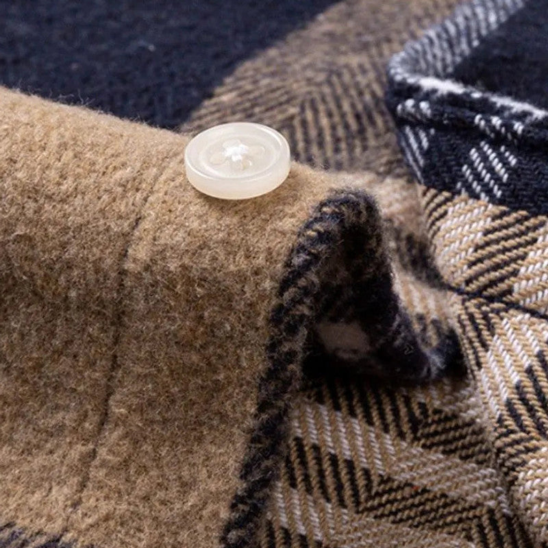 Relveck | Flannel Shirt Brushed Cotton Button-Down Tailored Fit