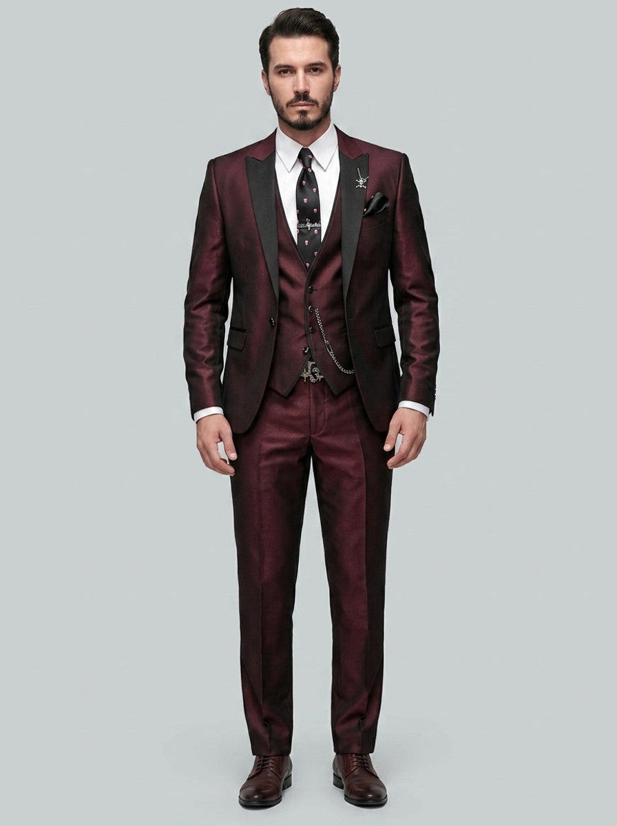 3-Piece Men's Suit Set — On Model - Neutral | Generated by Modelize