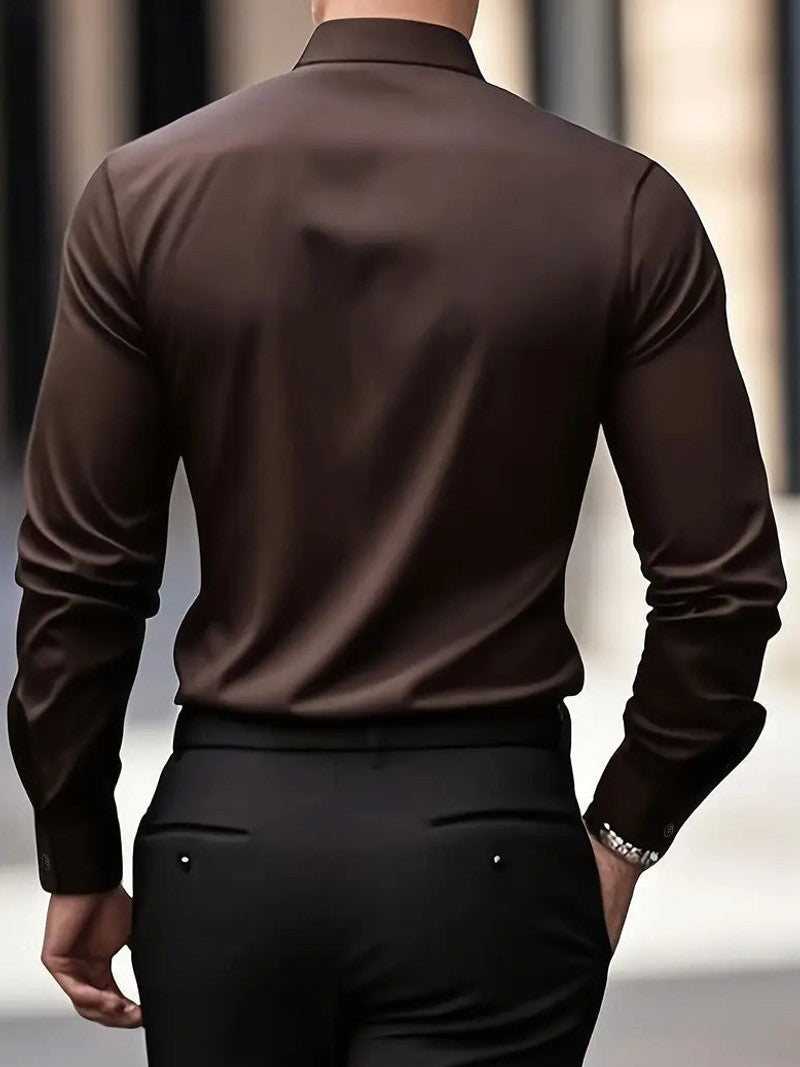 Arven | Dress Shirt Pointed Collar Long Sleeve Button-Down