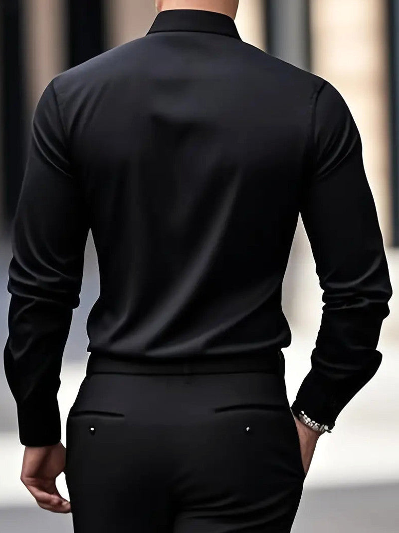 Arven | Dress Shirt Pointed Collar Long Sleeve Button-Down