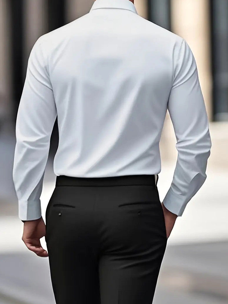Arven | Dress Shirt Pointed Collar Long Sleeve Button-Down