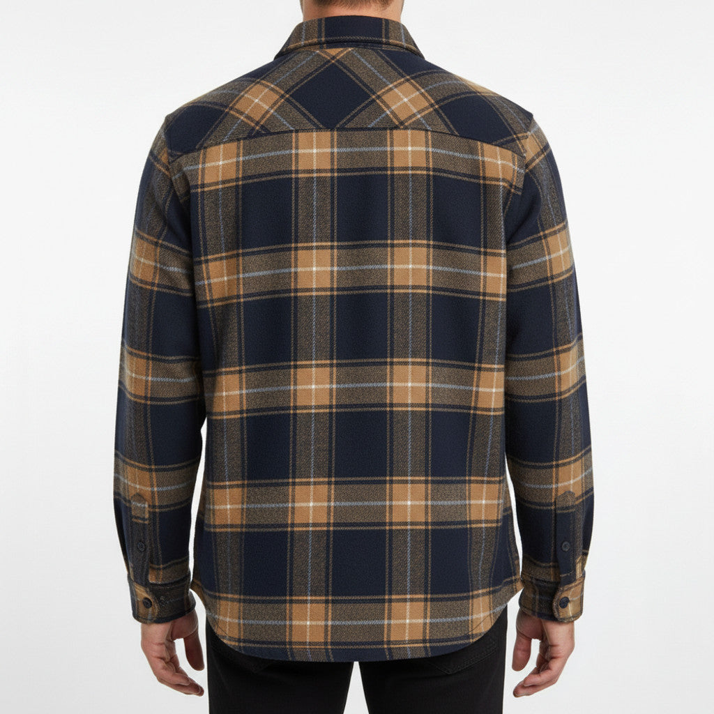 Relveck | Flannel Shirt Brushed Cotton Button-Down Tailored Fit