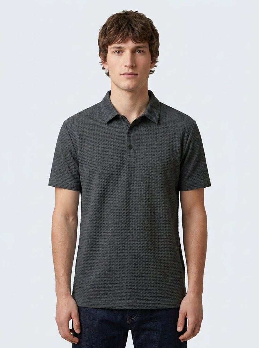Pique Polo Shirt — On Model - Upper Body | Generated by Modelize