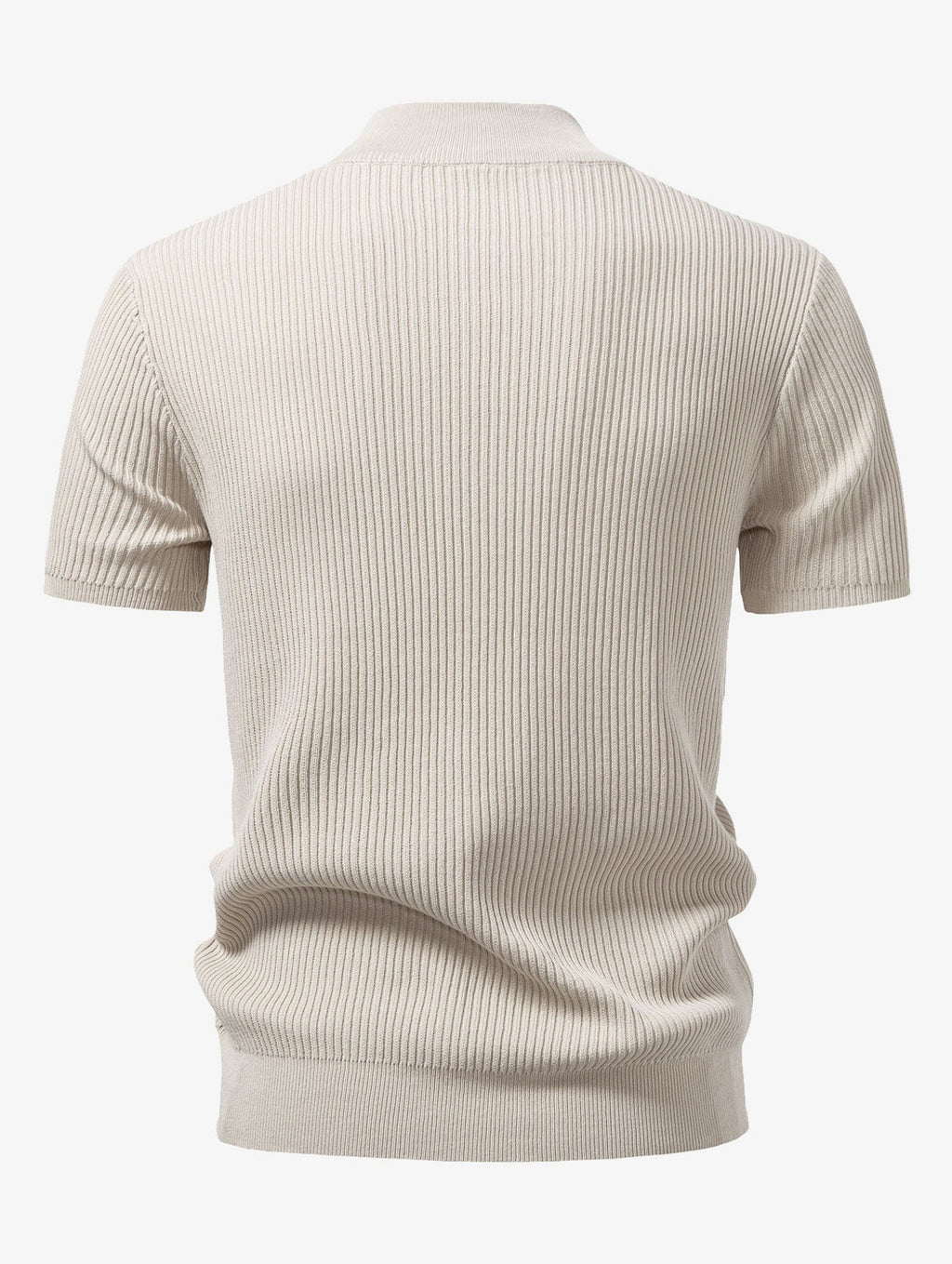 Colvax | Fit Shirt Mock Neck Ribbed Knit Viscose Blend
