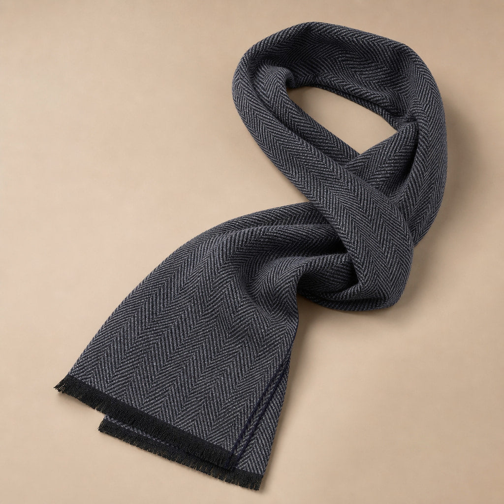 Cashmere Scarf Soft Knit in Black – Tomosino Premium Menswear