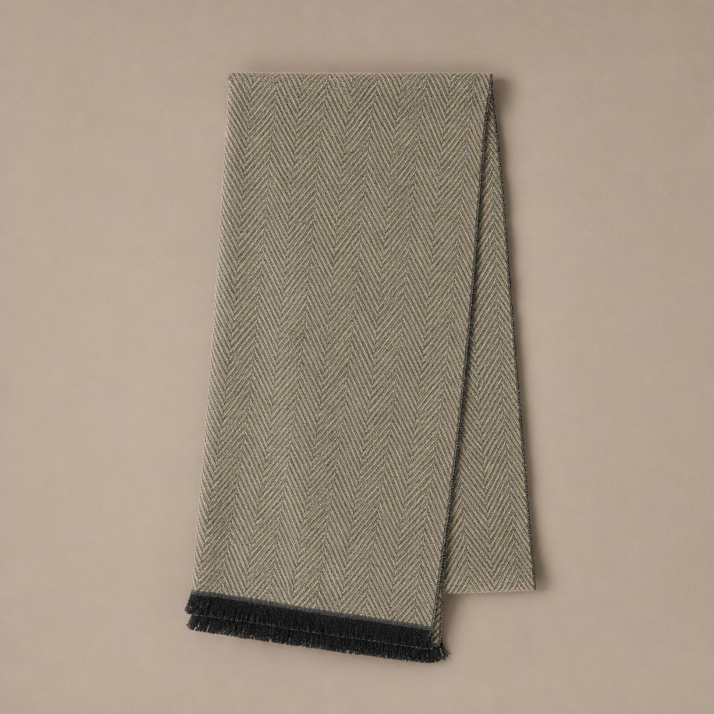 Cashmere Scarf Soft Knit Khaki – Product Photo