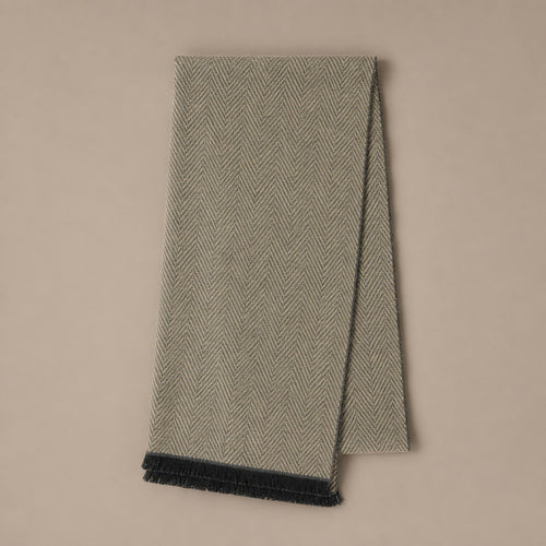 Cashmere Scarf Soft Knit Khaki – Product Photo