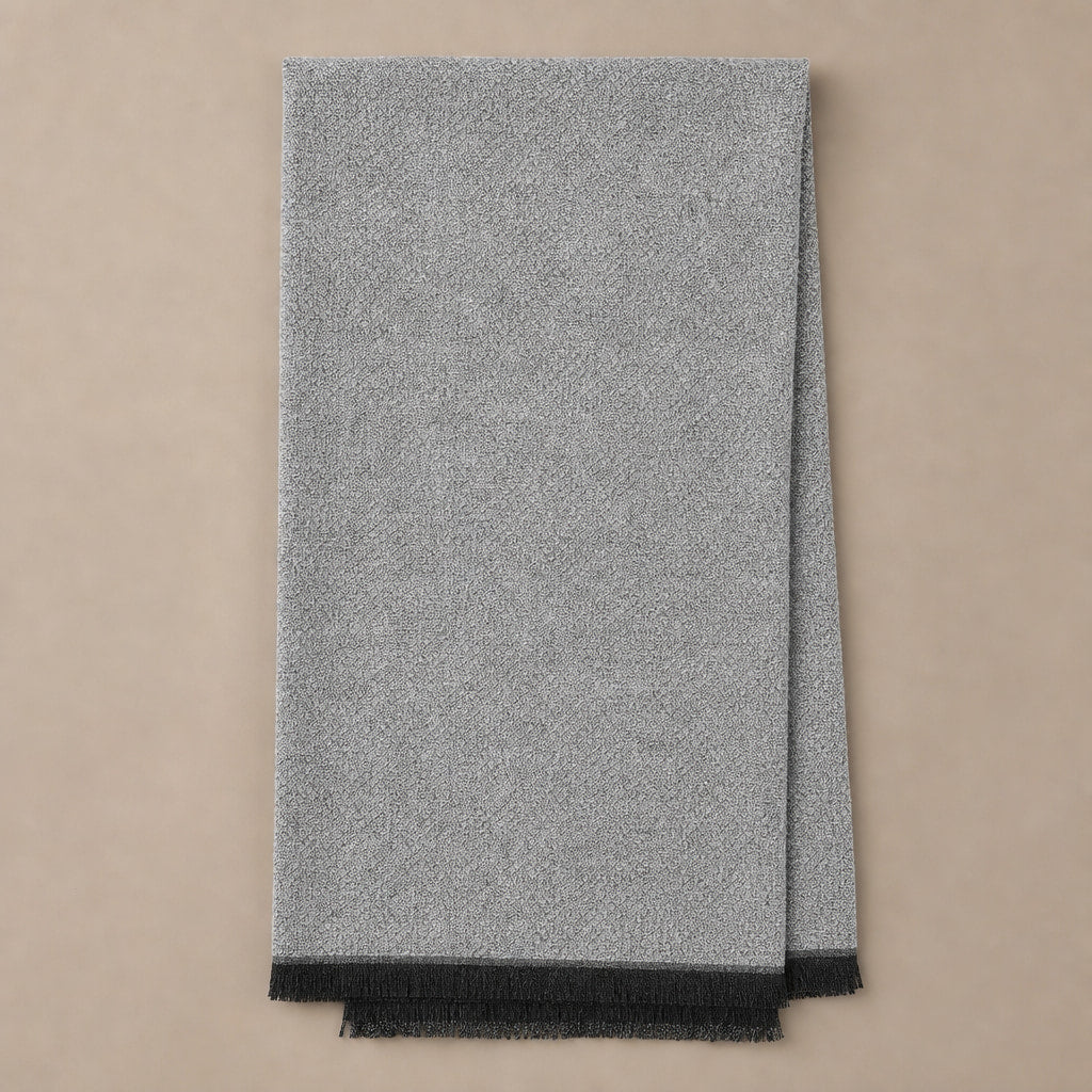 Cashmere Scarf Soft Knit Light Gray – Product Photo