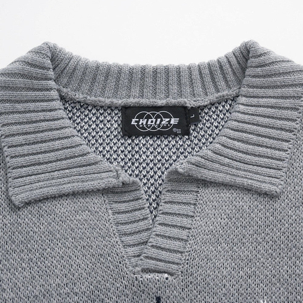 Ardleigh | Argyle Knit Jumper Structured Collar – Product Photo