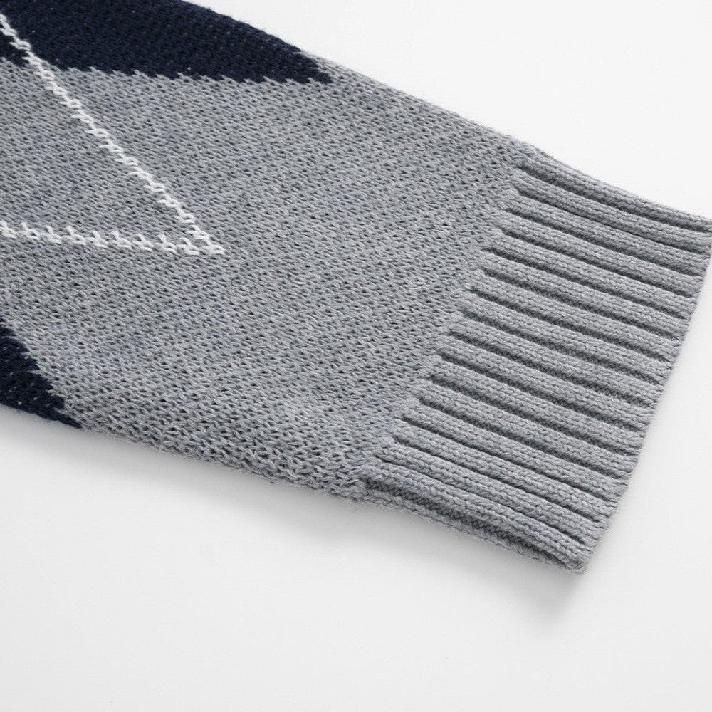 Ardleigh | Argyle Knit Jumper Structured Collar – Product Photo