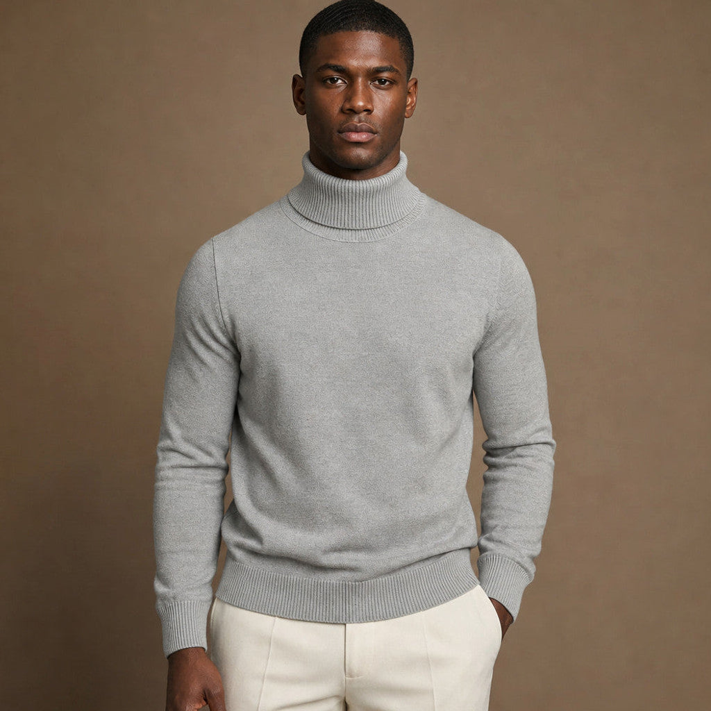 Arnold | Turtleneck Sweater Merino Wool in Grey – Premium Editorial