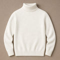 Arnold | Turtleneck Sweater Merino Wool White – Product Photo