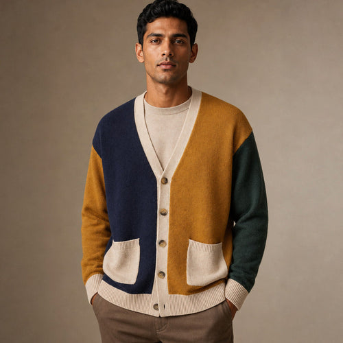 Ashcombe | Cardigan Contrast Trim Knit – Premium Editorial