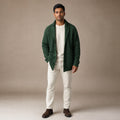 Cable Knit Cardigan Shawl Collar Green – Product Photo