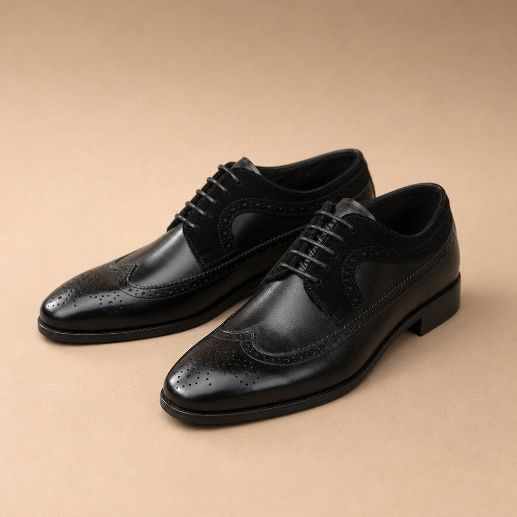 Balron | Oxford Shoes Wingtip Brogue Black – Product Photo