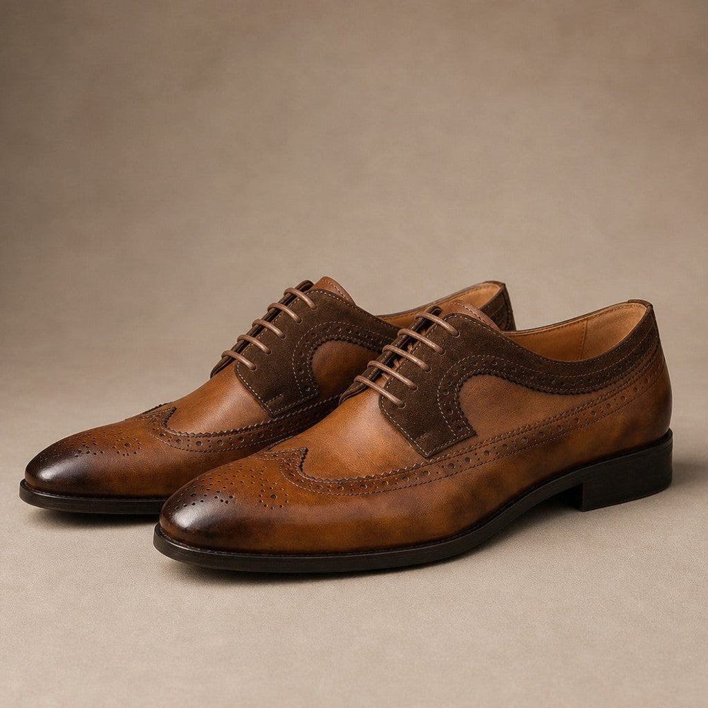 Balron | Oxford Shoes Wingtip Brogue Brown – Product Photo