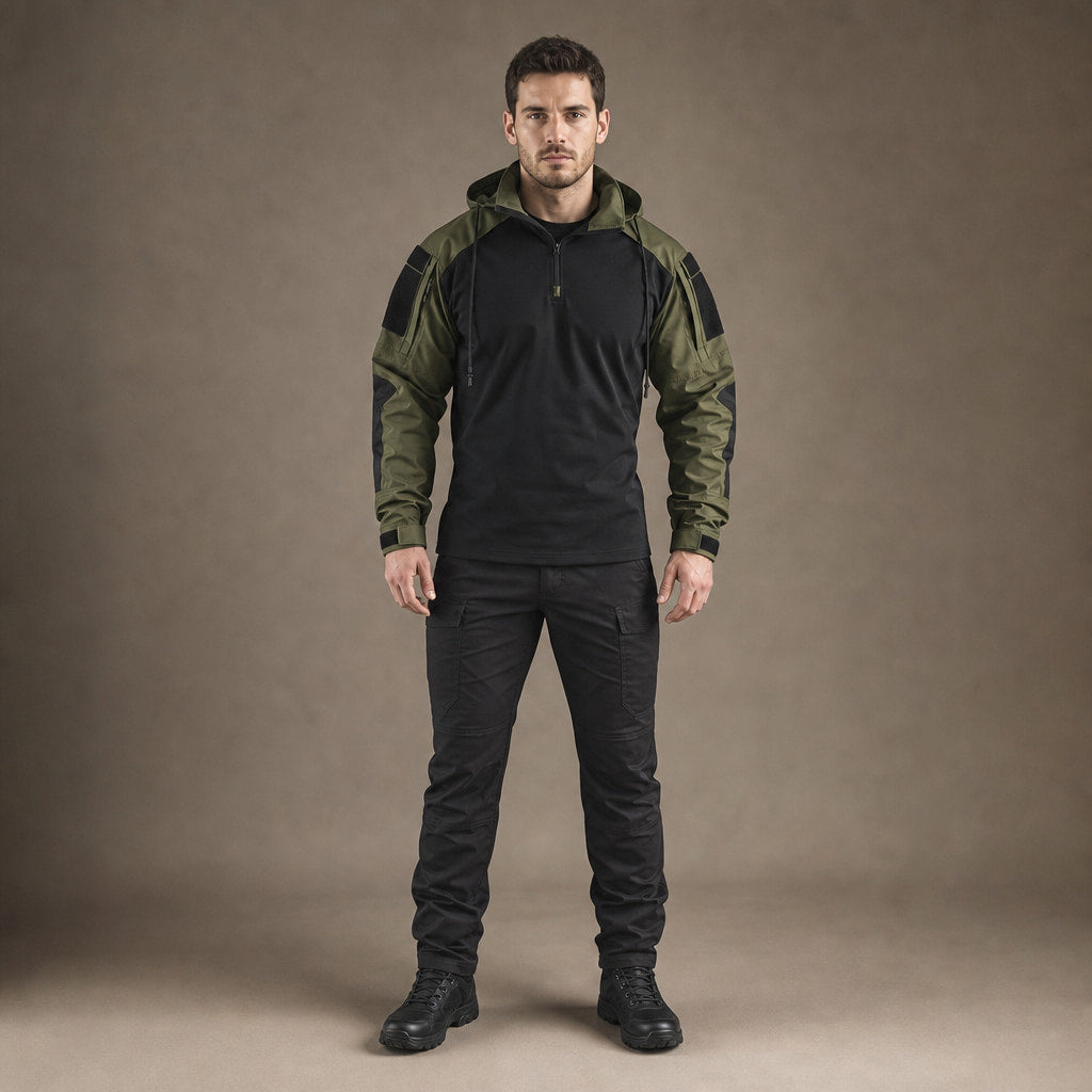 Coat Military Tactical Multi-Pocket in Dark Green – Tomosino Premium Menswear
