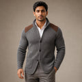 Blazer Knit Structured Relaxed Fit Gray – Product Photo