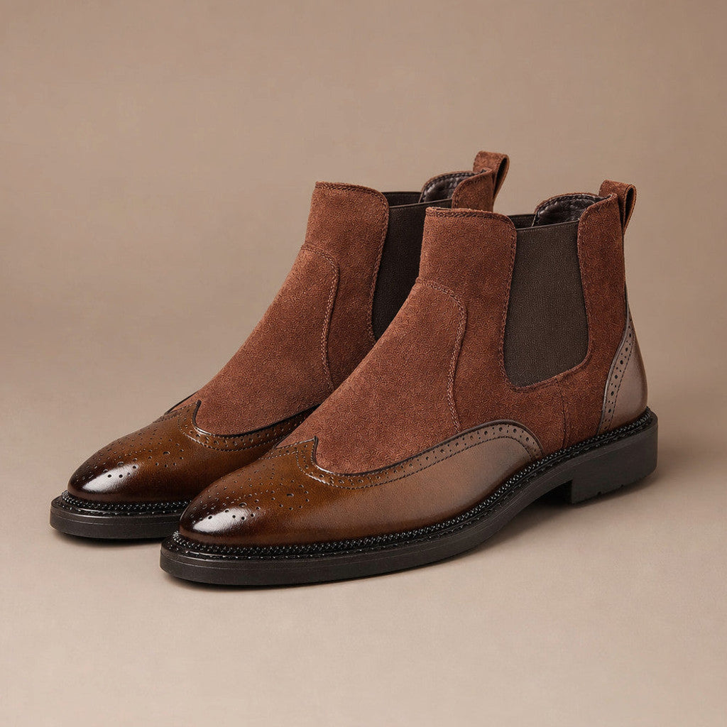 Basron | Dealer Boots Leather Cushioned Sole Cognac Brown – Product Photo