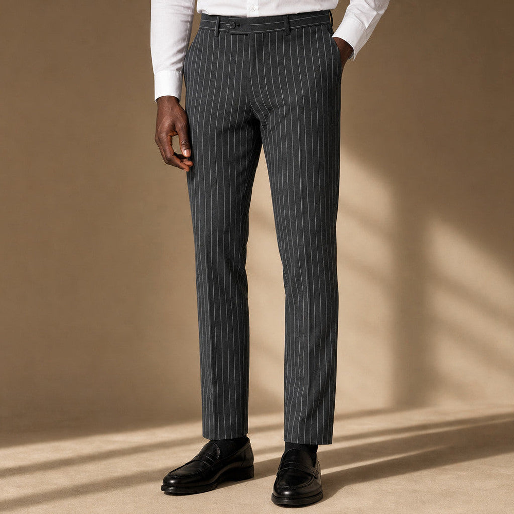 Baxel | Striped Dress Trousers Slim Fit – Product Photo