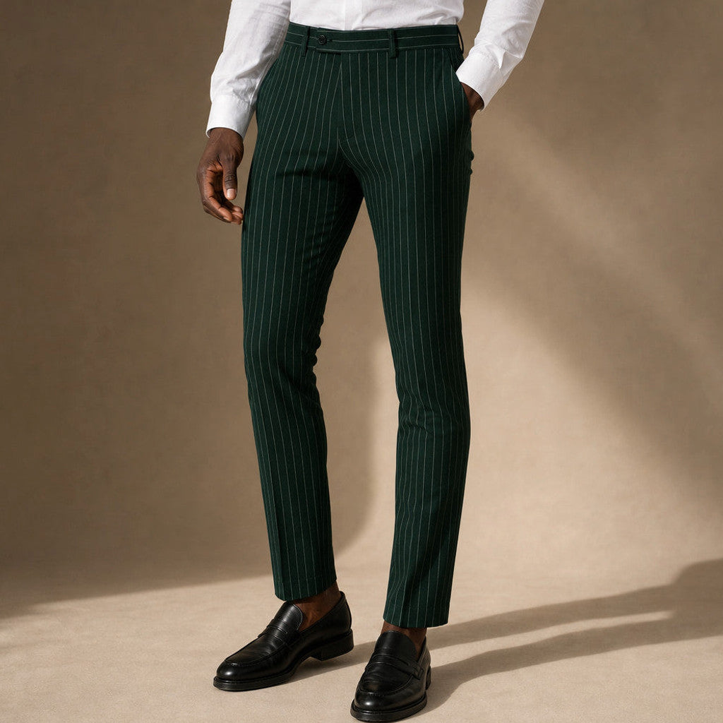 Baxel | Striped Dress Trousers Slim Fit – Product Photo