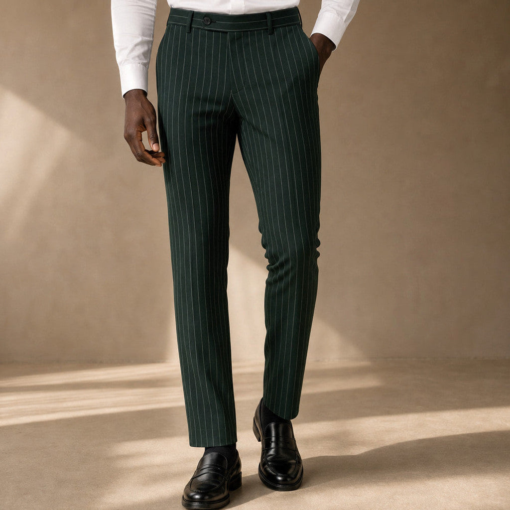 Baxel | Striped Dress Trousers Slim Fit – Product Photo