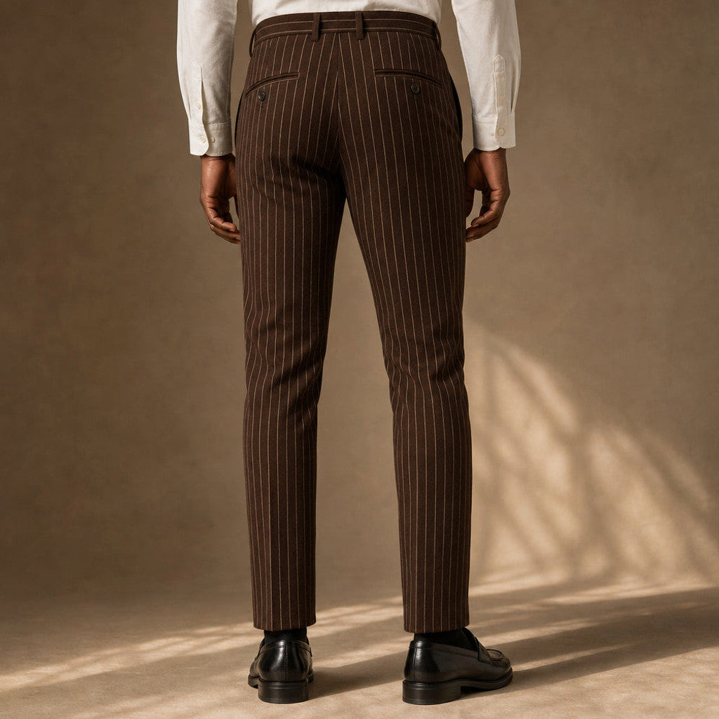 Baxel | Striped Dress Trousers Slim Fit – Product Photo