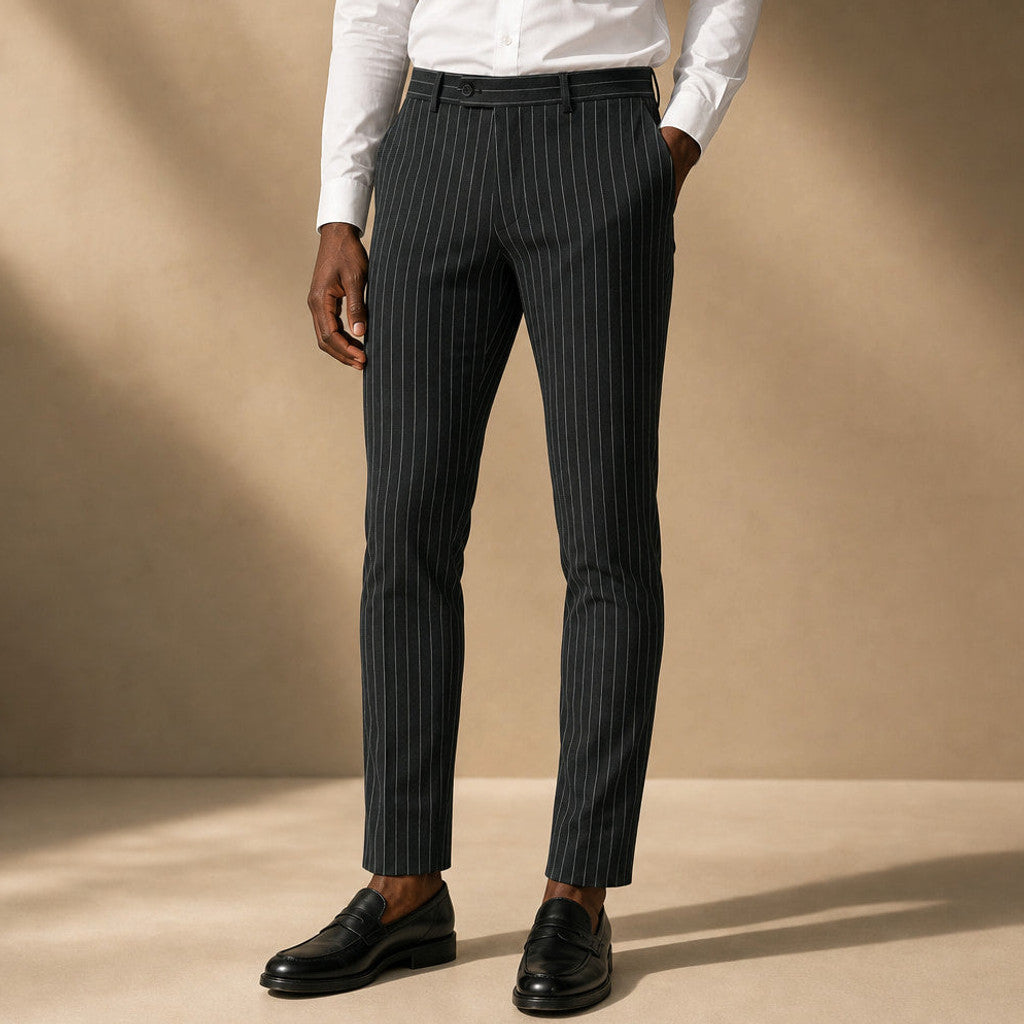 Baxel | Striped Dress Trousers Slim Fit – Product Photo