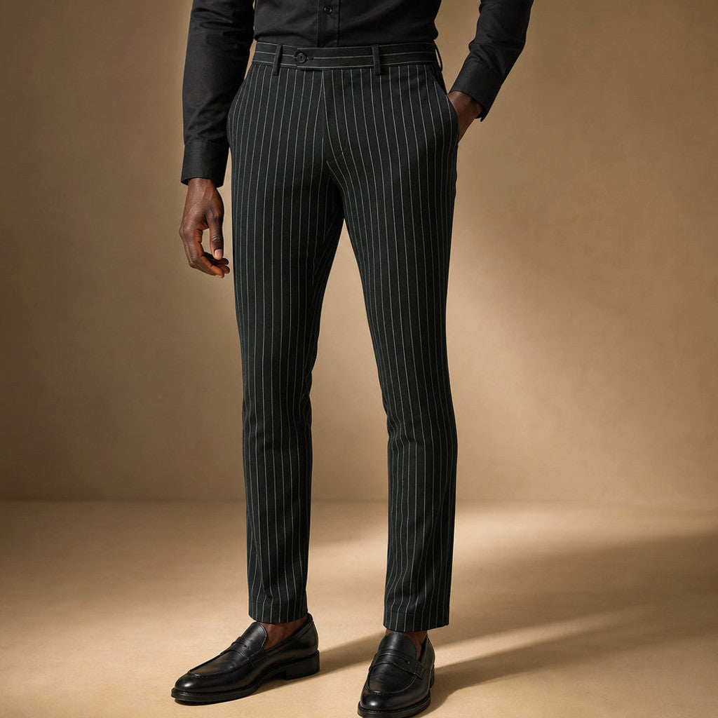 Baxel | Striped Dress Trousers Slim Fit – Product Photo