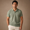 Baxon | Polo Shirt Textured Knit Regular Fit Green – Product Photo