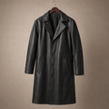Belcourt | Leather Duster Coat Sheepskin Black Black – Product Photo
