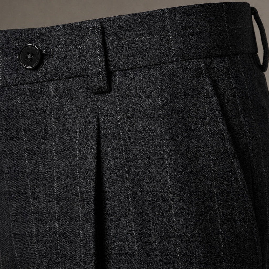 Belvane | Dress Pants Pinstripe Pleated Front – Product Photo