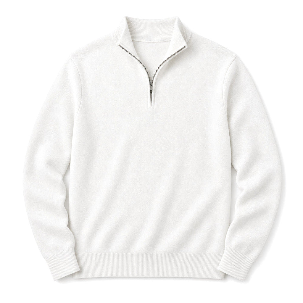 Benedict | Quarter Zip Sweater Mock Neck Slim Fit – Product Photo