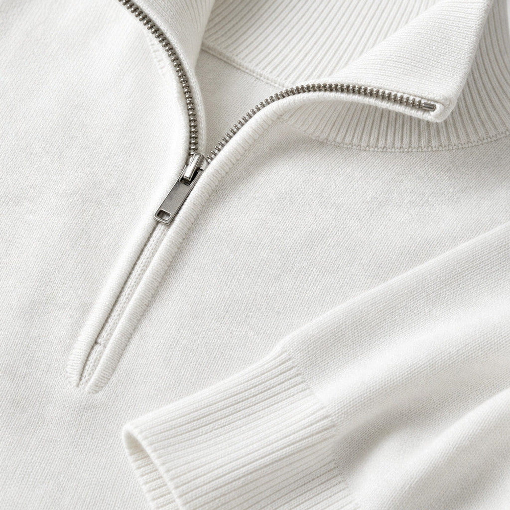 Benedict | Quarter Zip Sweater Mock Neck Slim Fit – Product Photo