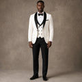 Blakon | Tuxedo Suit Shawl Lapel White White – Product Photo