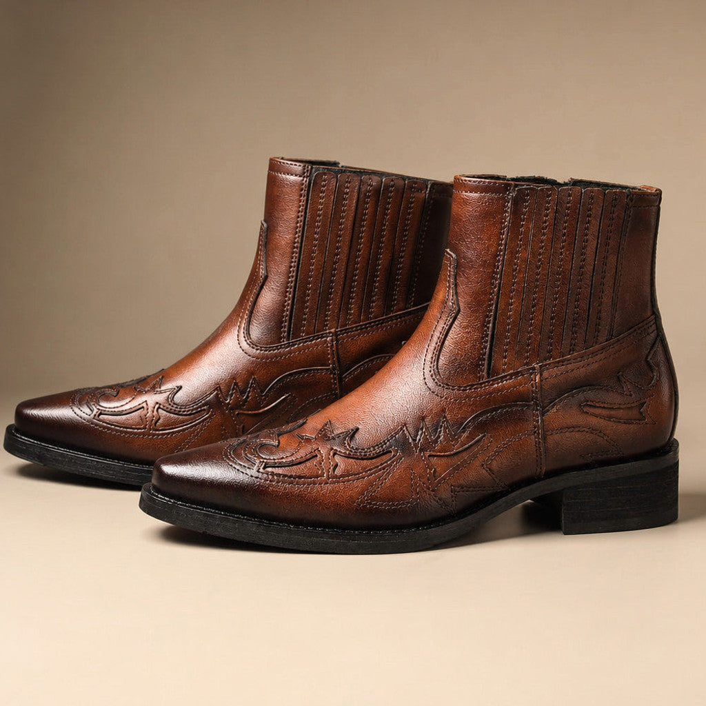 Blenox | Chukka Boots Leather Cushioned Insole in Cognac Brown – Premium Editorial