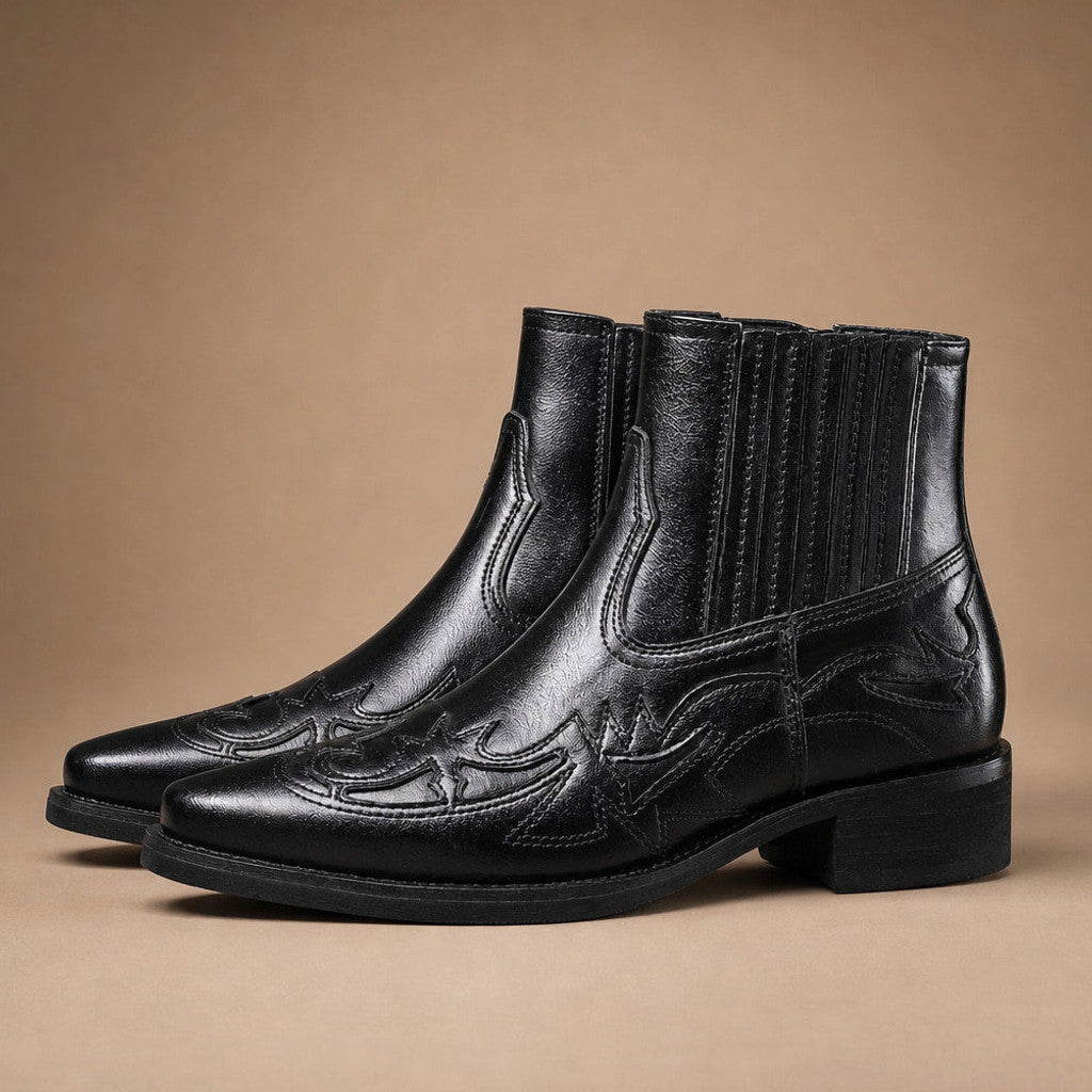 Blenox | Chukka Boots Leather Cushioned Insole in Obsidian Black – Premium Editorial
